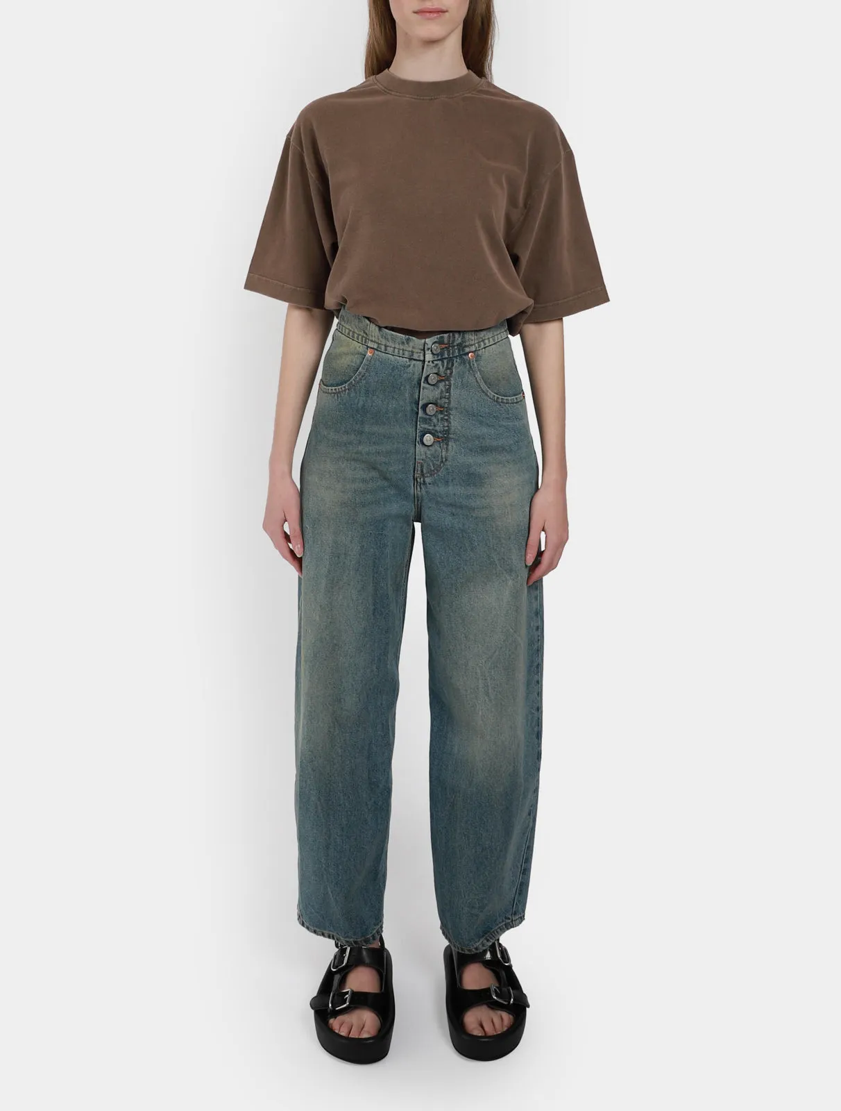 5 Pockets Button Pants