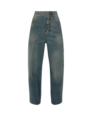 5 Pockets Button Pants