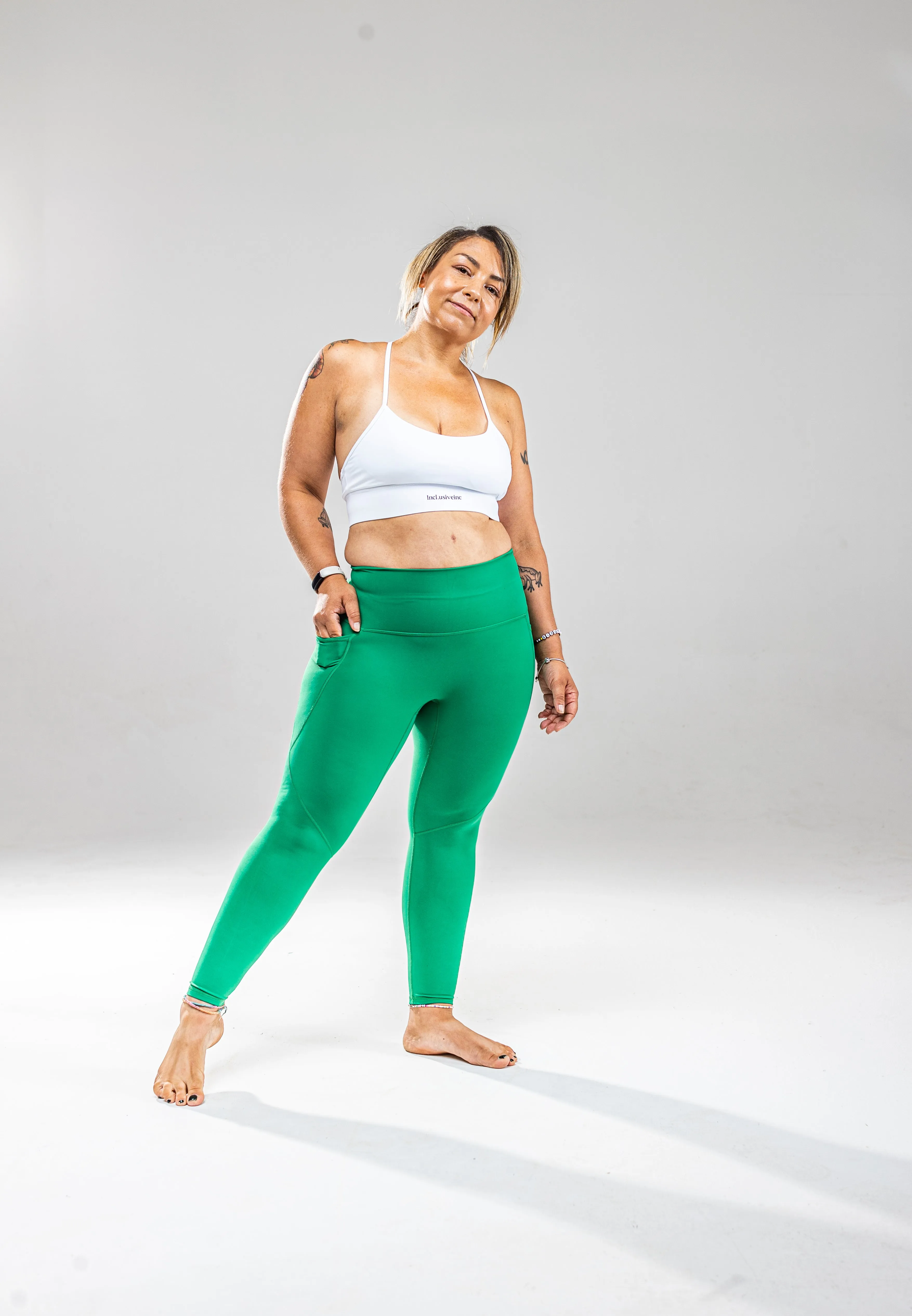 Active Green Leggings with Pockets