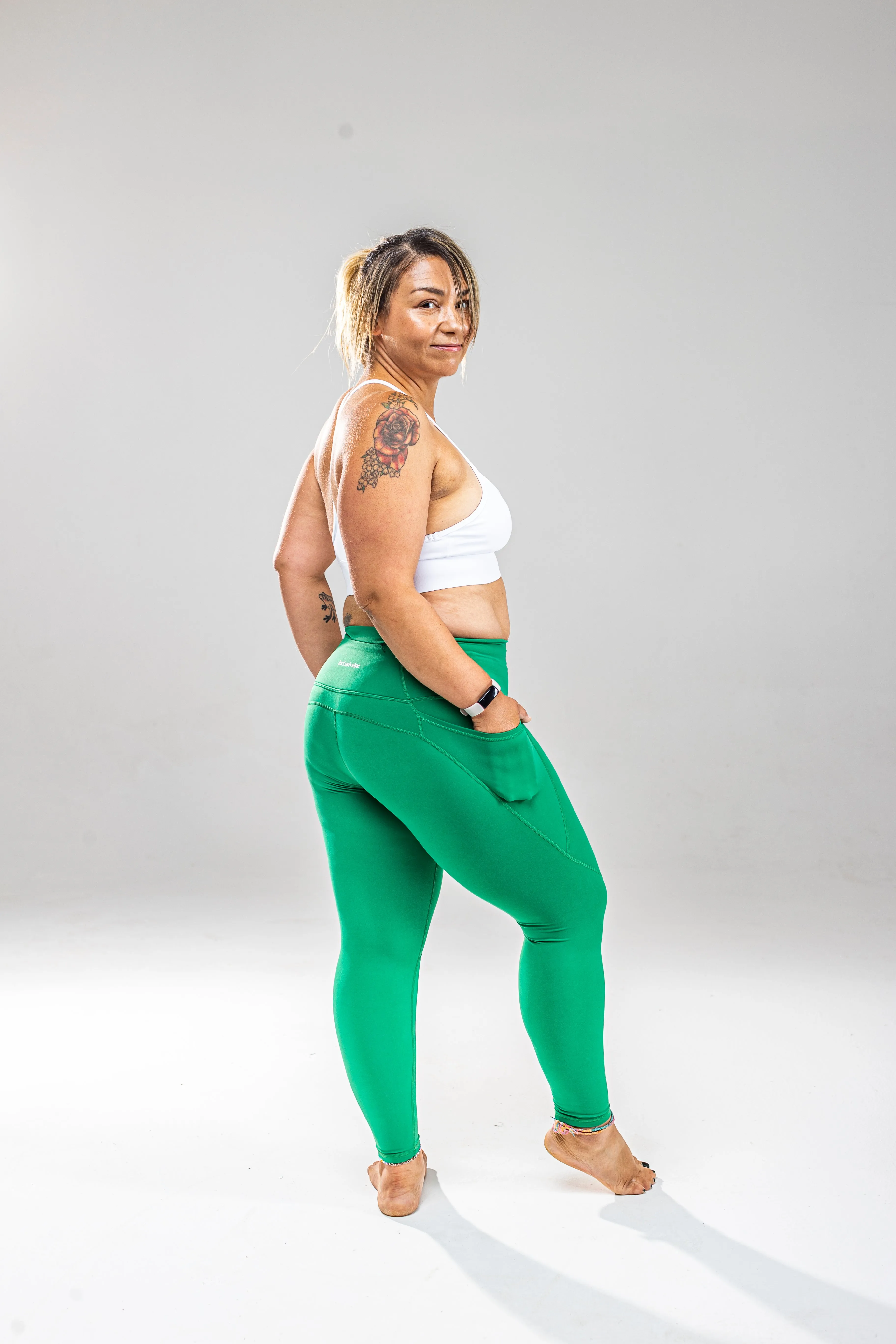 Active Green Leggings with Pockets