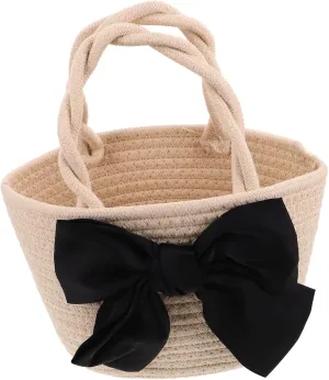 BESPORTBLE Bow Shoulder Bag for Women Woven Handbags Knitted Bowknot Purse Fashionable Braided Purse