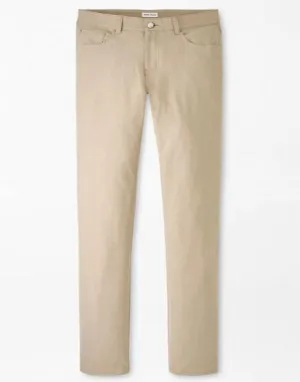 Brevard Performance Flannel Five-Pocket Pant in Khaki by Peter Millar