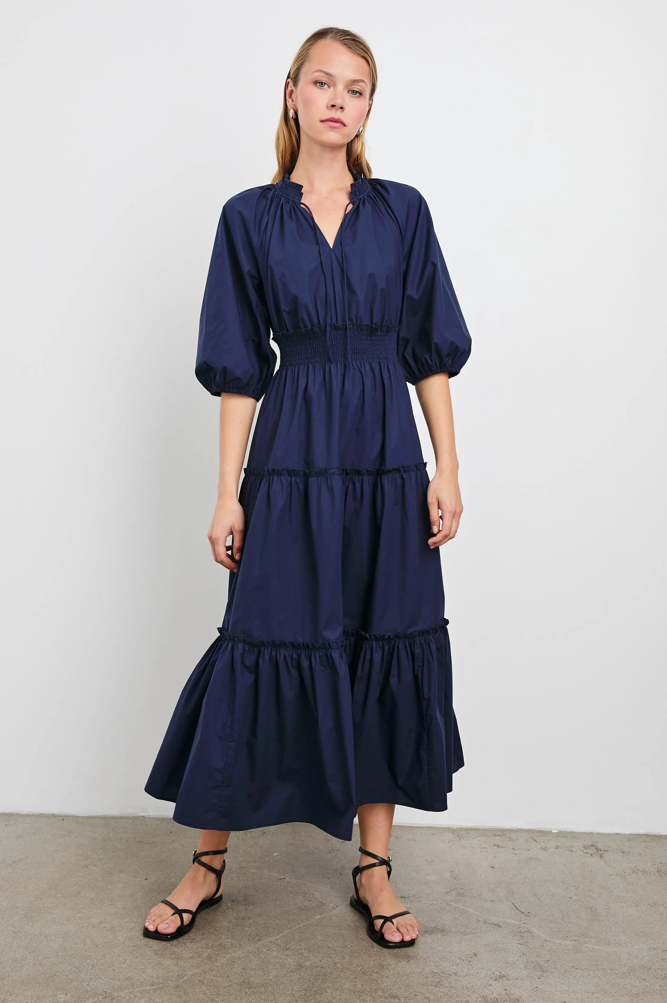 CATERINE DRESS - NAVY