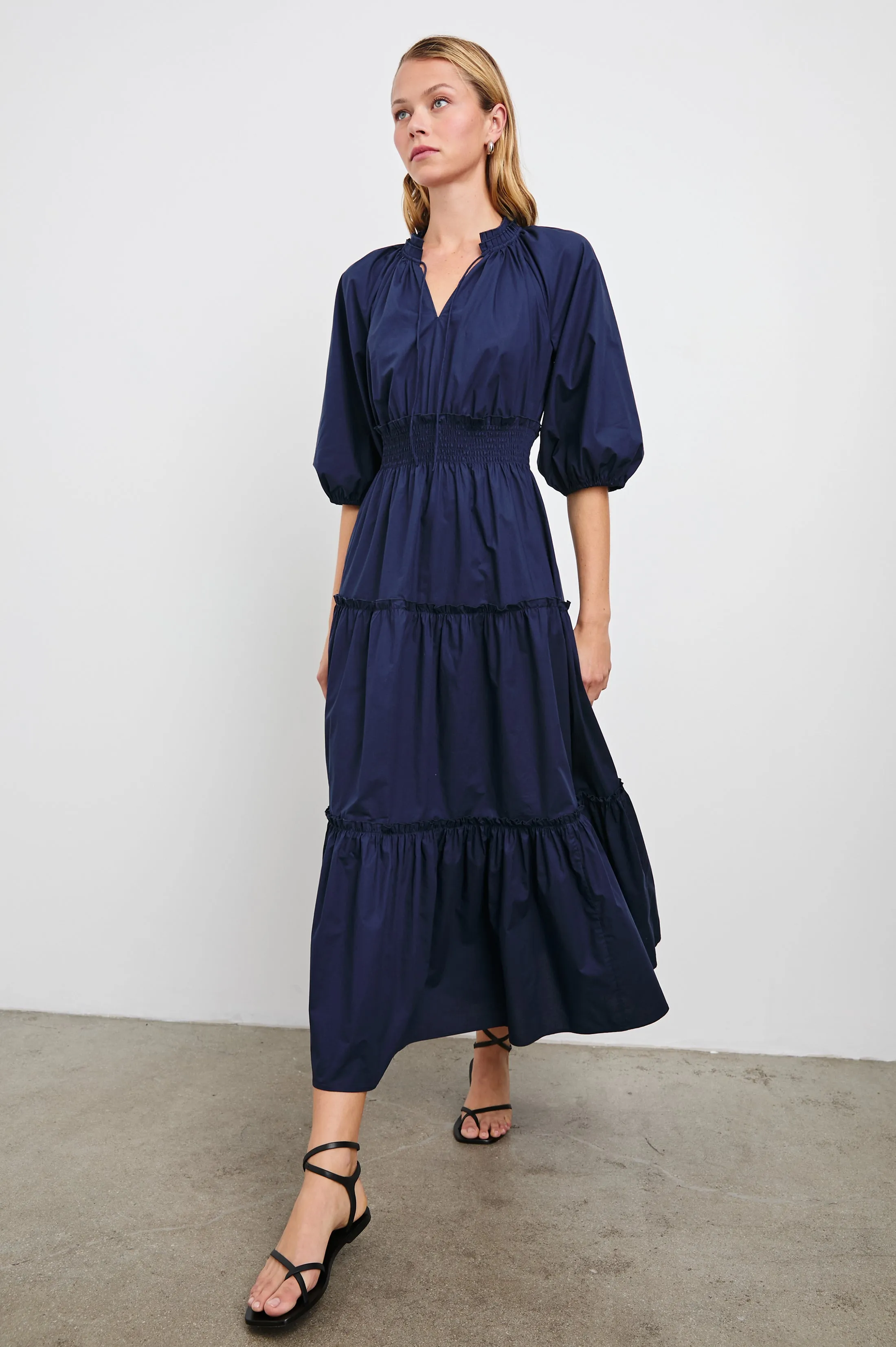 CATERINE DRESS - NAVY