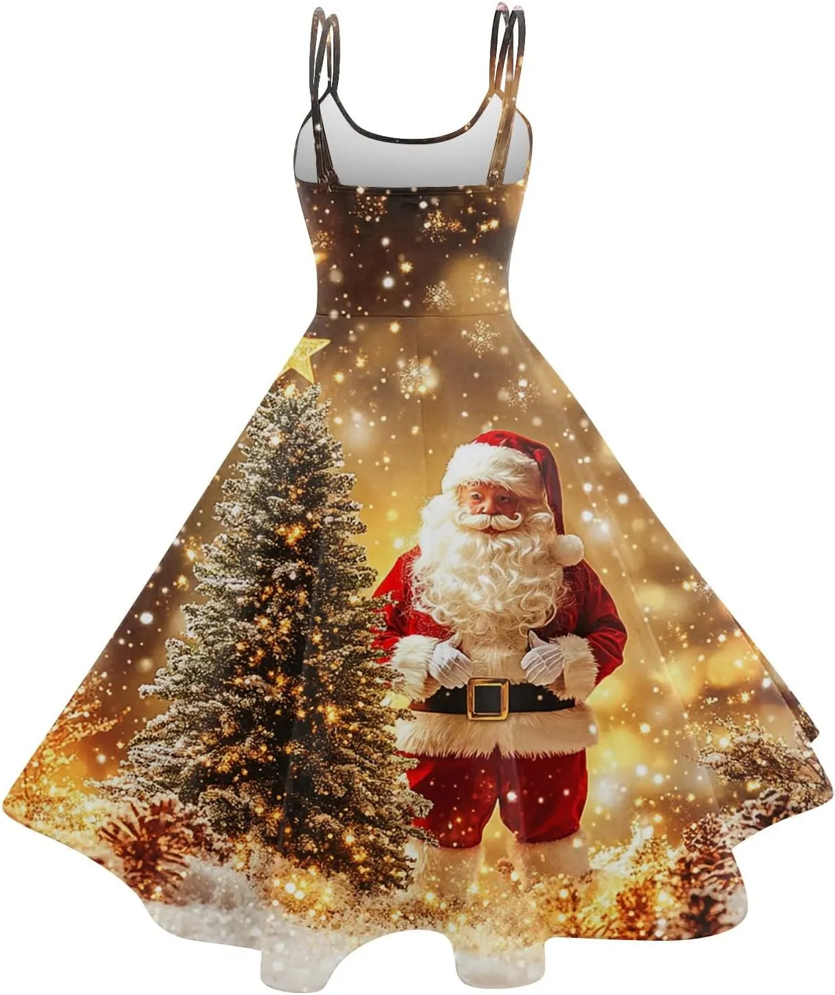 Christmas Party Dresses for Women Off The Shoulder Sexy Strappy Crew Neck Dresses Fashion Party Holiday Slip Dress