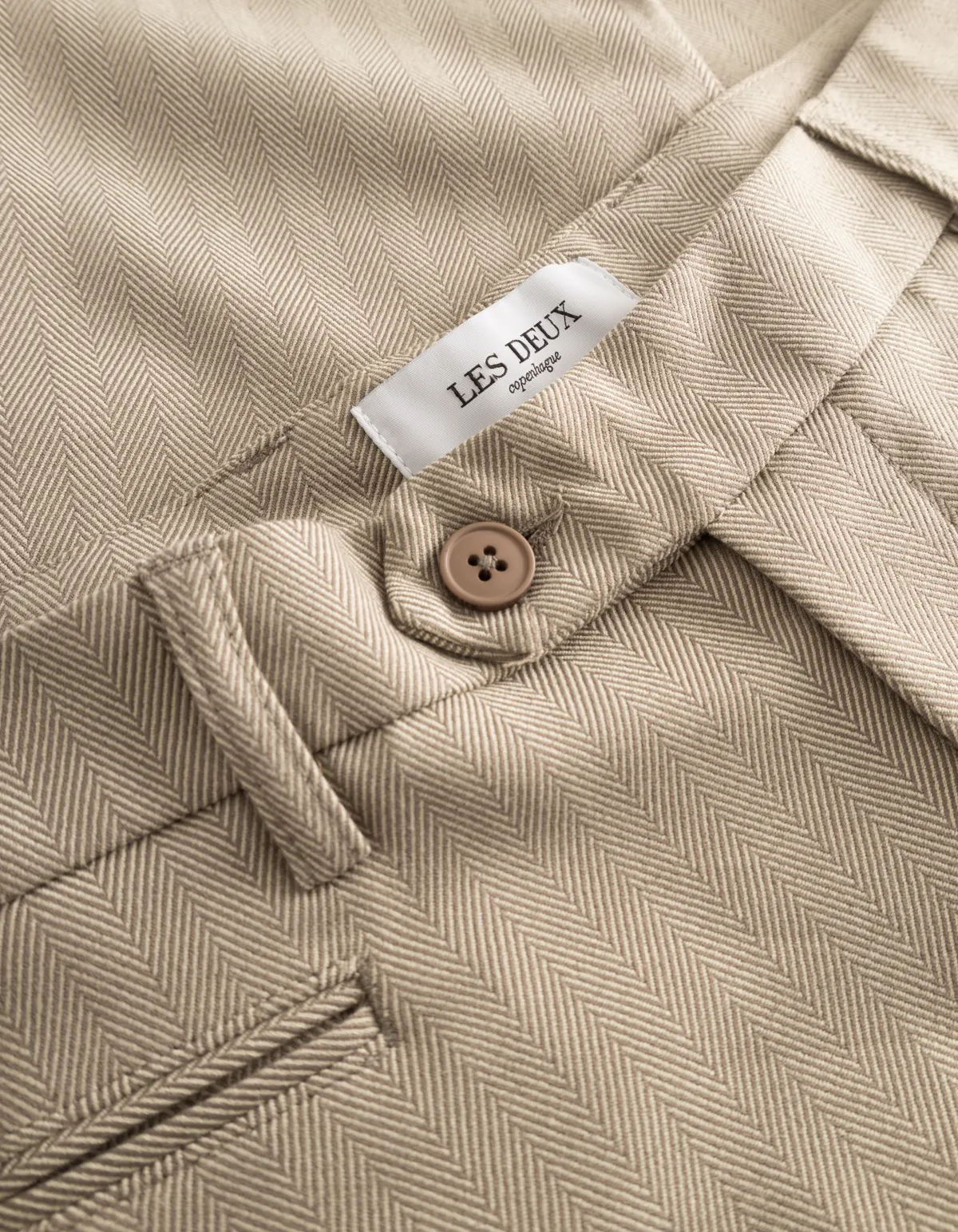 Como Herringbone Suit Pants