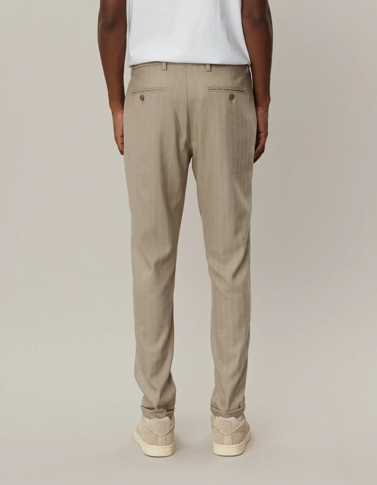Como Herringbone Suit Pants