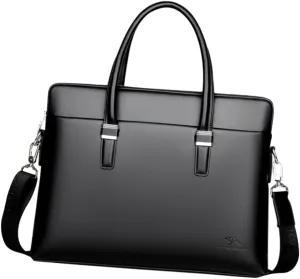 Cow Leather Shoulder Crossbody Bag for Men Briefcase Laptop Bag Casual