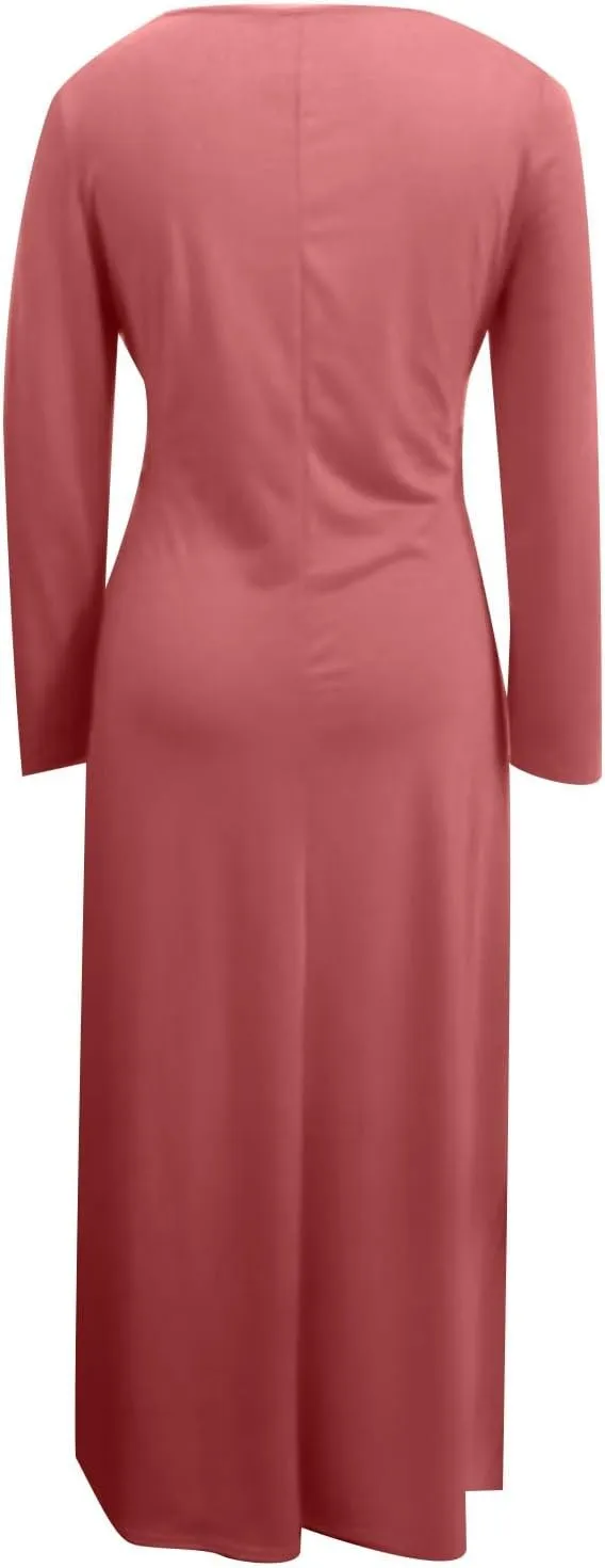 Dresses for Women Crisscross Twist Front V Neck Casual Short Sleeve Maxi Dress Pleated Beach Smocked Wedding Dress
