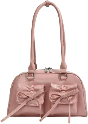 Epsion Women's Shoulder Bag PU Leather Glossy Clutch Handbag Work Travel Shopping 2024