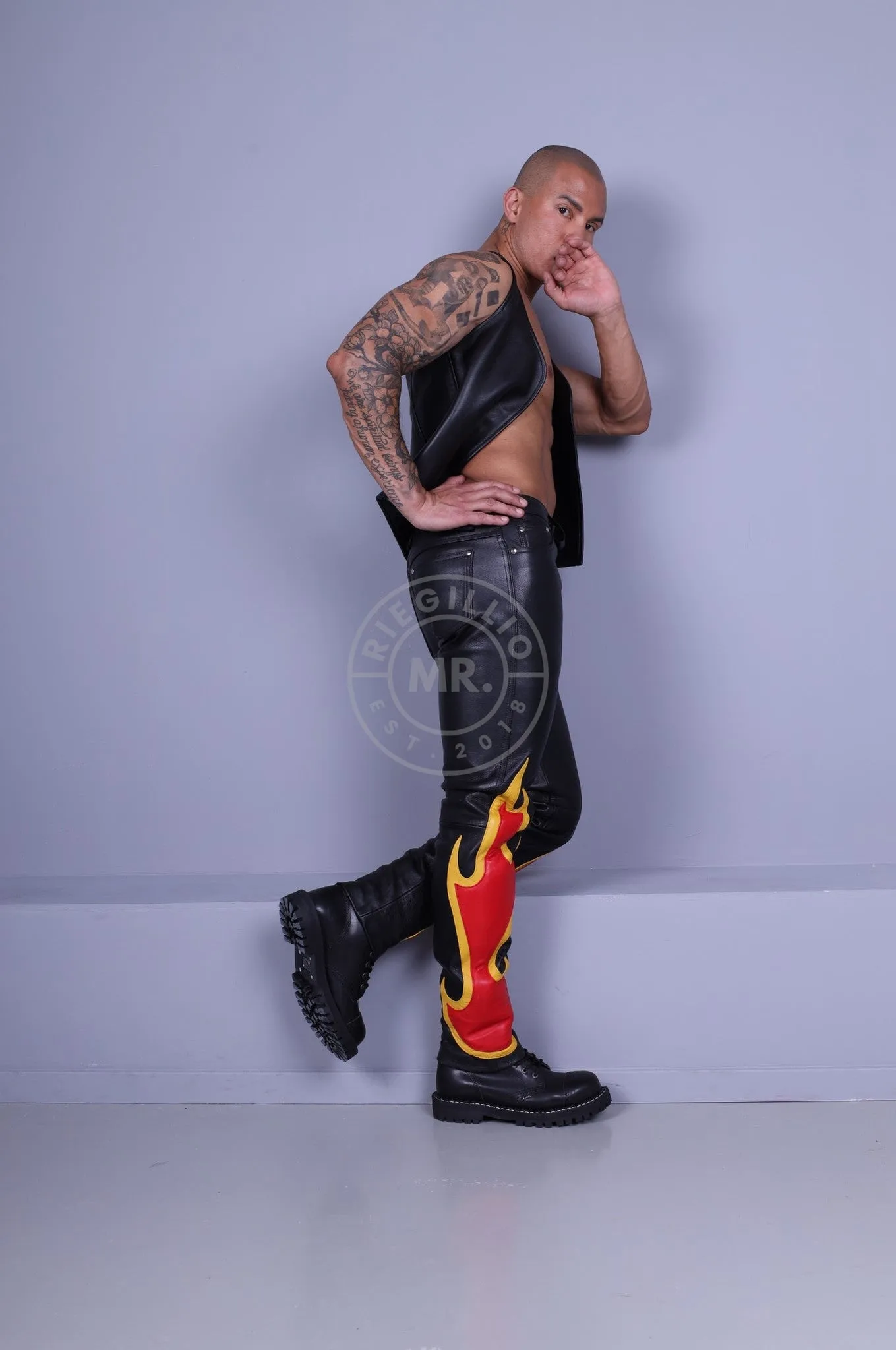 Flame Leather Pants