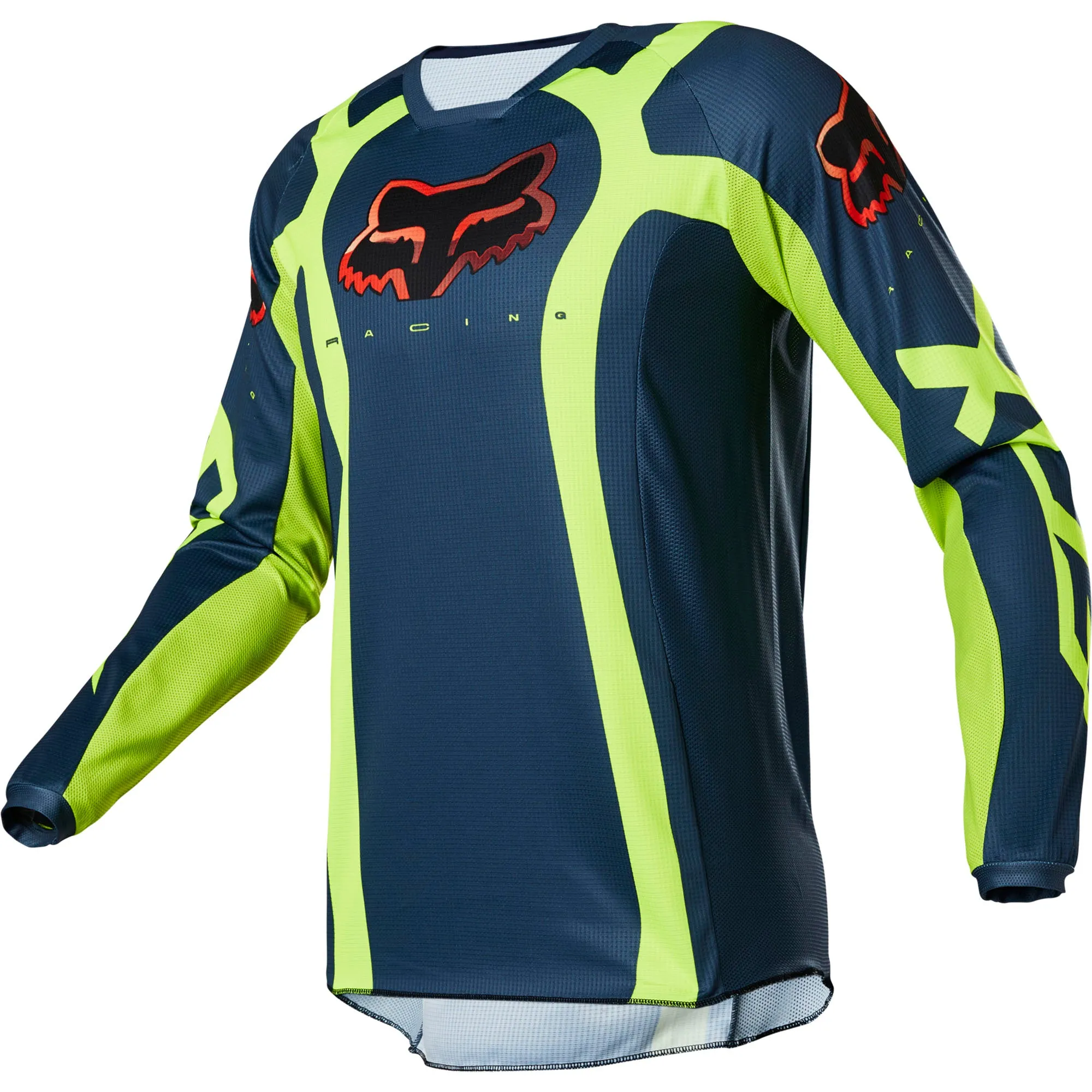 Fox Racing  Dark Indigo 180 Venz Jersey Long Sleeve Moisture Wicking Lightweight