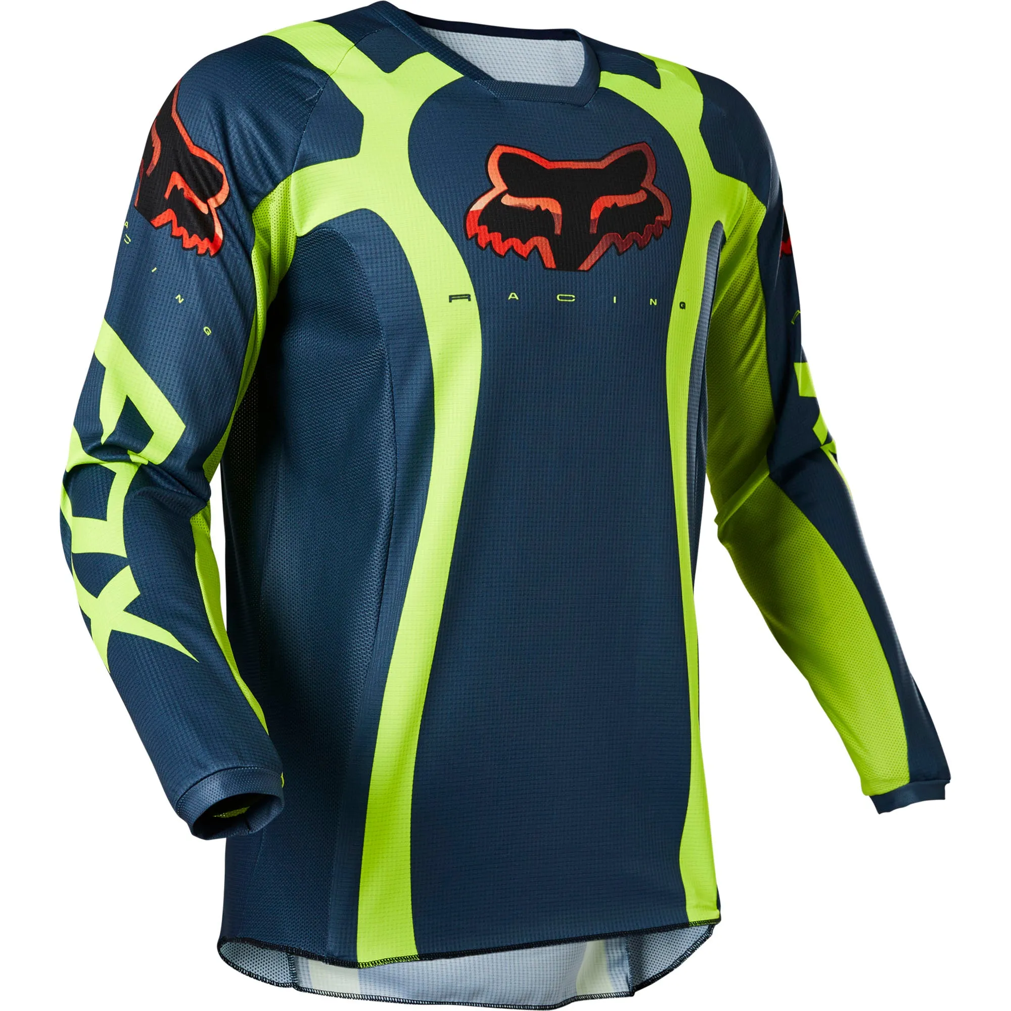 Fox Racing  Dark Indigo 180 Venz Jersey Long Sleeve Moisture Wicking Lightweight