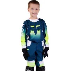 Fox Racing  Kids 180 Flora Offroad Jersey Moisture Wicking Drop-Tail Dark Indigo