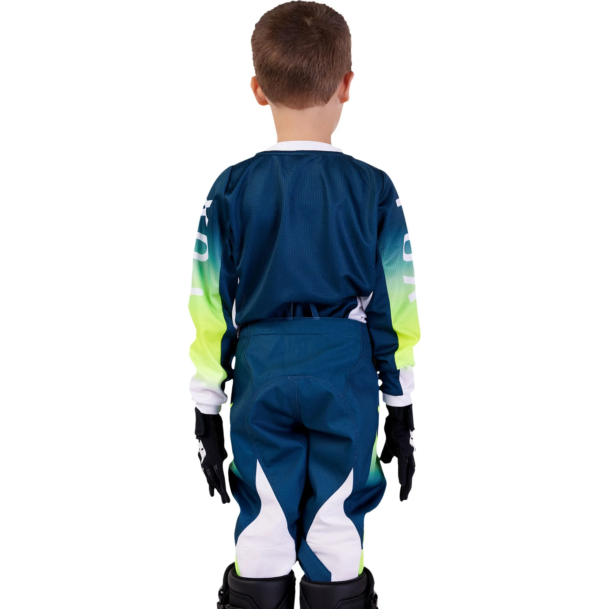 Fox Racing  Kids 180 Flora Offroad Jersey Moisture Wicking Drop-Tail Dark Indigo