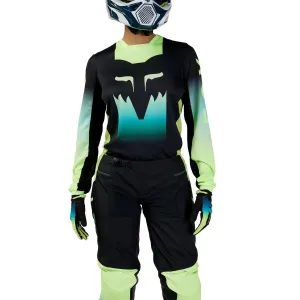 Fox Racing  Womens 180 Flora Offroad Jersey Moisture Wicking Vented Black Yellow