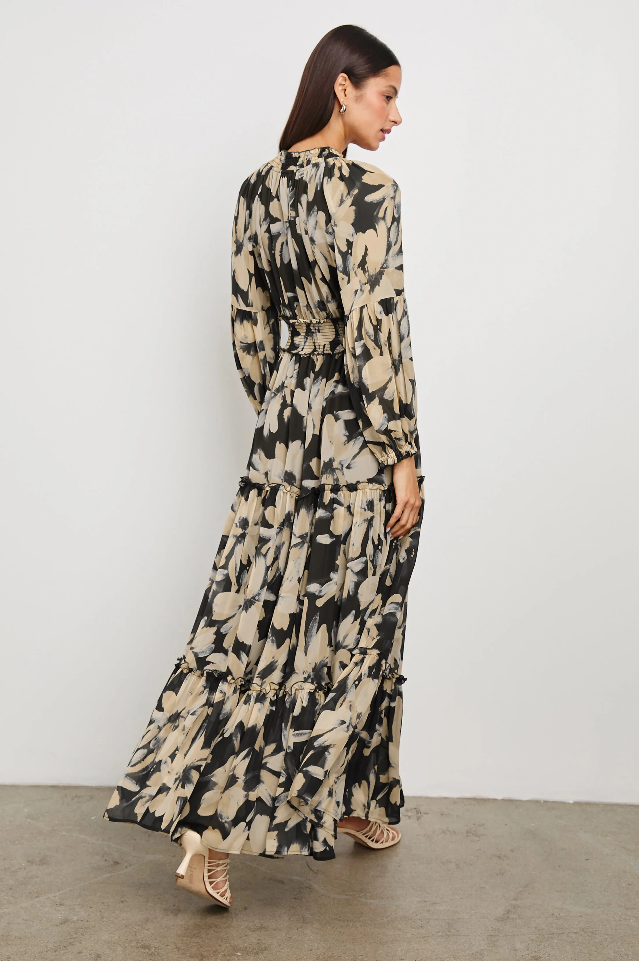 FREDERICA DRESS - CHARCOAL LILY