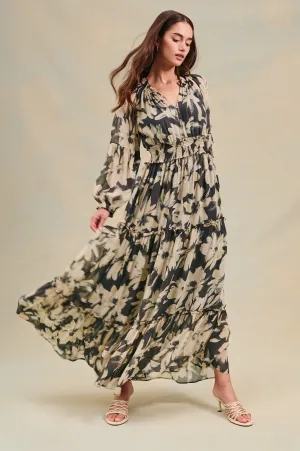 FREDERICA DRESS - CHARCOAL LILY