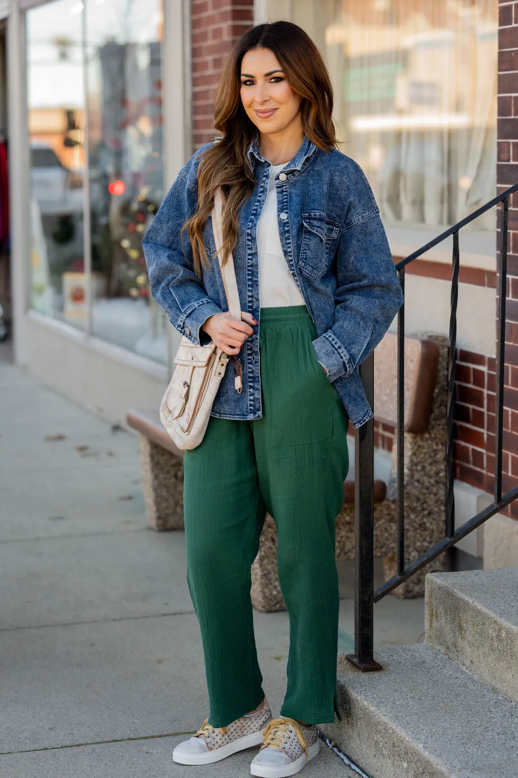 Gauze Tassel Accented Pants