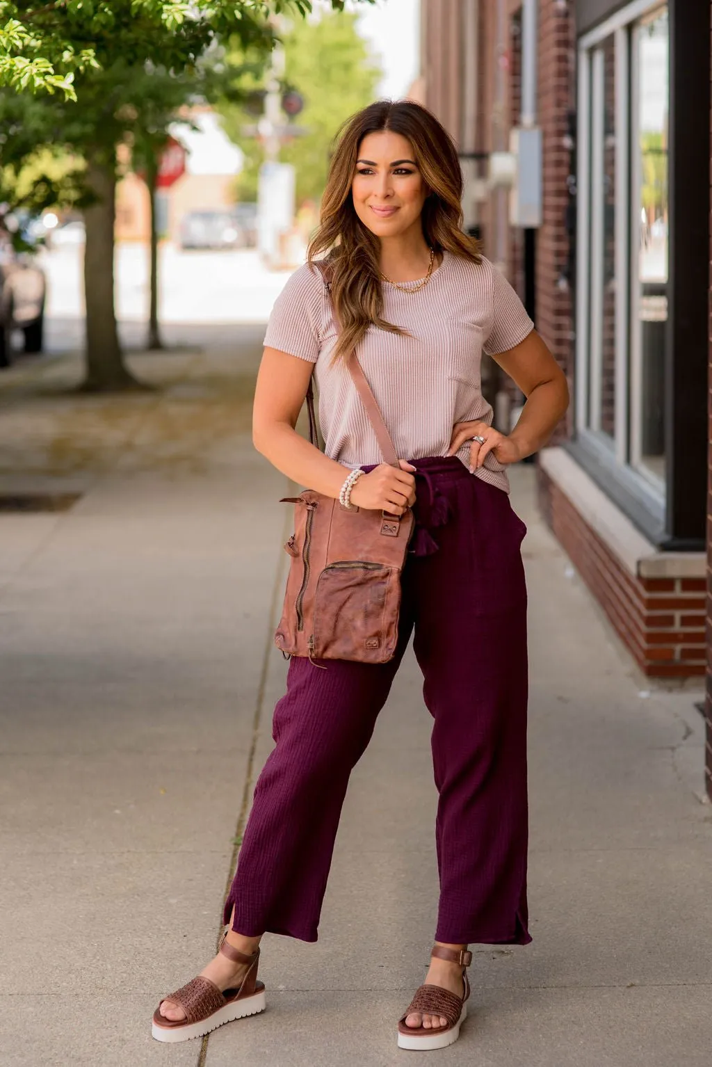 Gauze Tassel Accented Pants