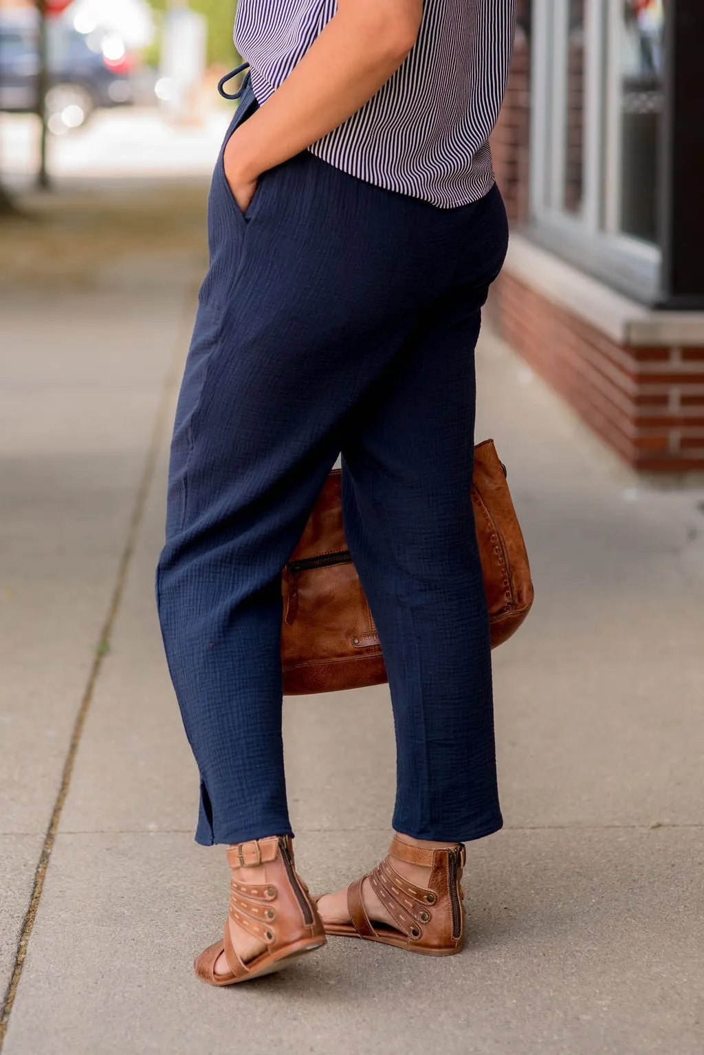 Gauze Tassel Accented Pants