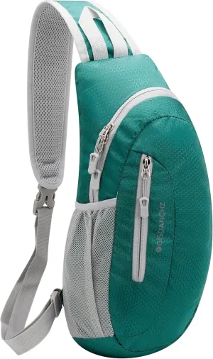 Gisdanchz Unisex Honeycomb Jacquard Small Sling Bag Slim Sling Backpack Crossbody Chest Bag for Hiking Travel