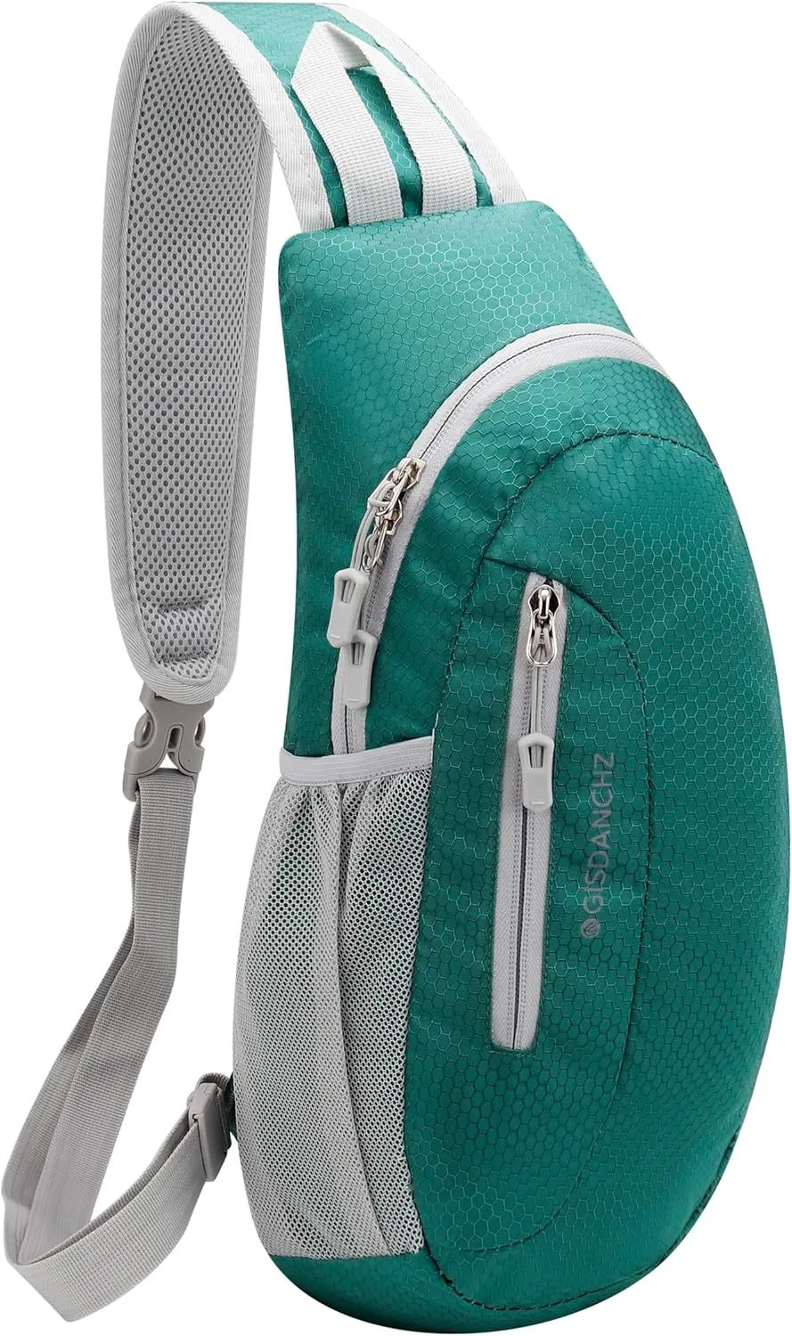 Gisdanchz Unisex Honeycomb Jacquard Small Sling Bag Slim Sling Backpack Crossbody Chest Bag for Hiking Travel