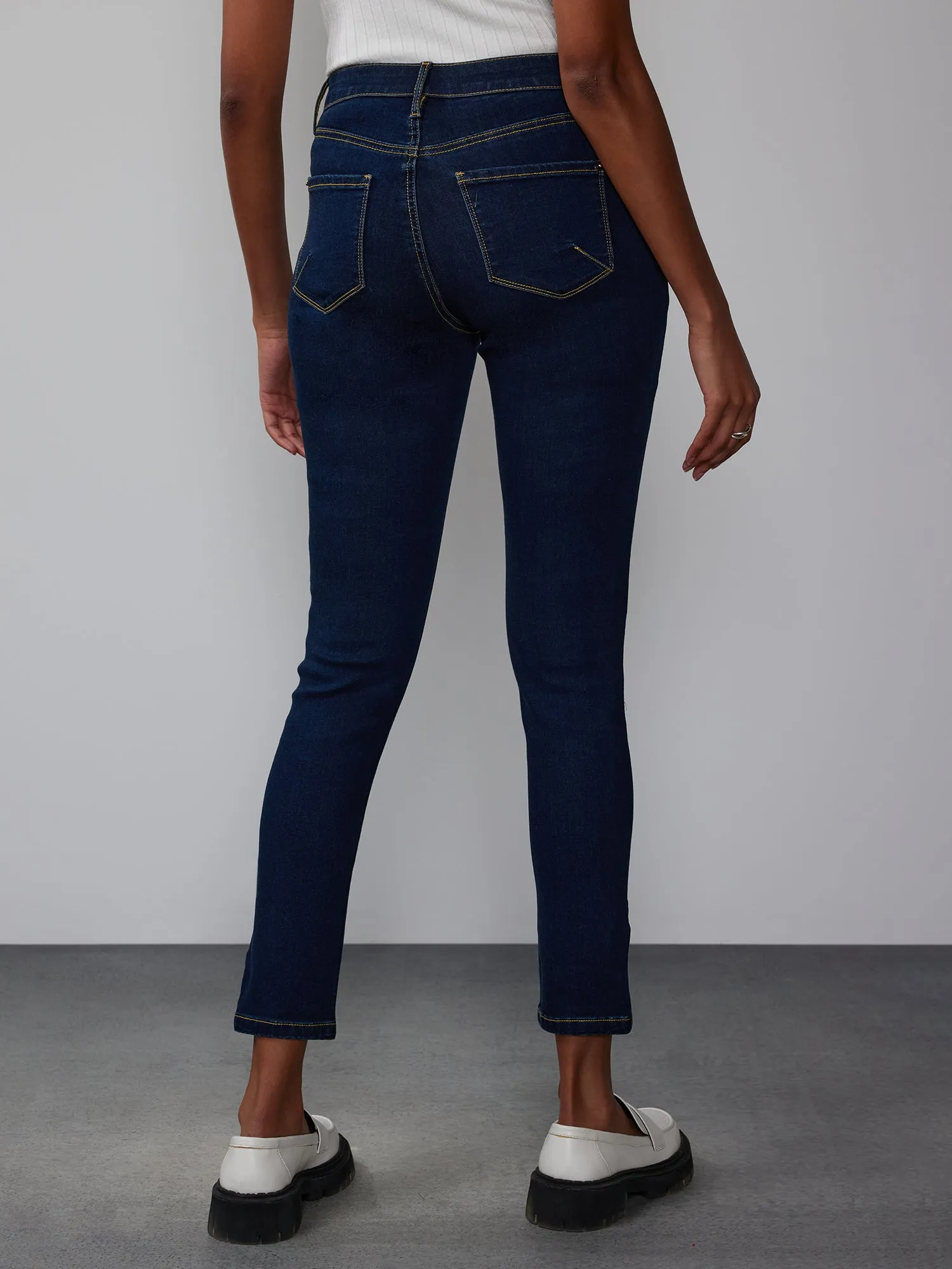High Rise Curvy Skinny Ankle Jeans