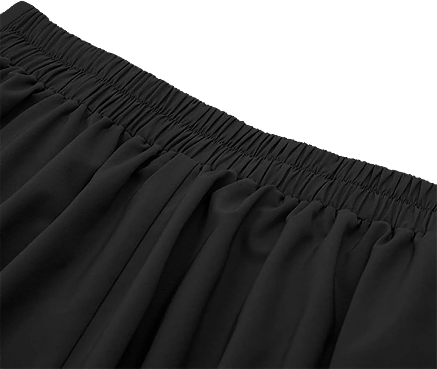 High Waisted Skirt for Women Flowy Pleated Ruched Long Skirt Ladies Casual Button Waisted Swing Midi Skirt with Pocket