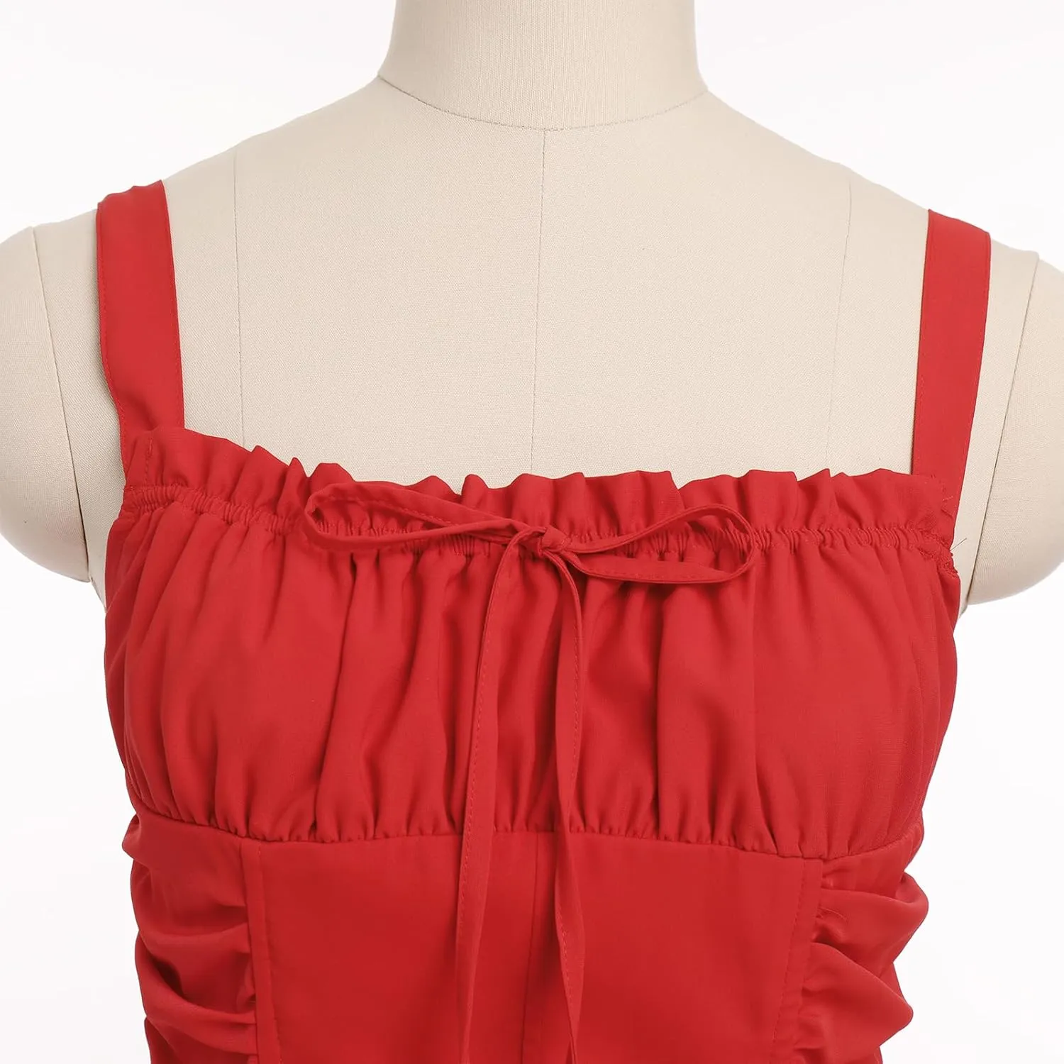 IMEKIS Women Floral Corset Dress Summer Spaghetti Strap Ruched Bust Going Out Tea Party Cocktail Short Sundress