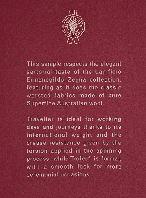 Lanificio Zegna Trofeo Gray Wool Pants