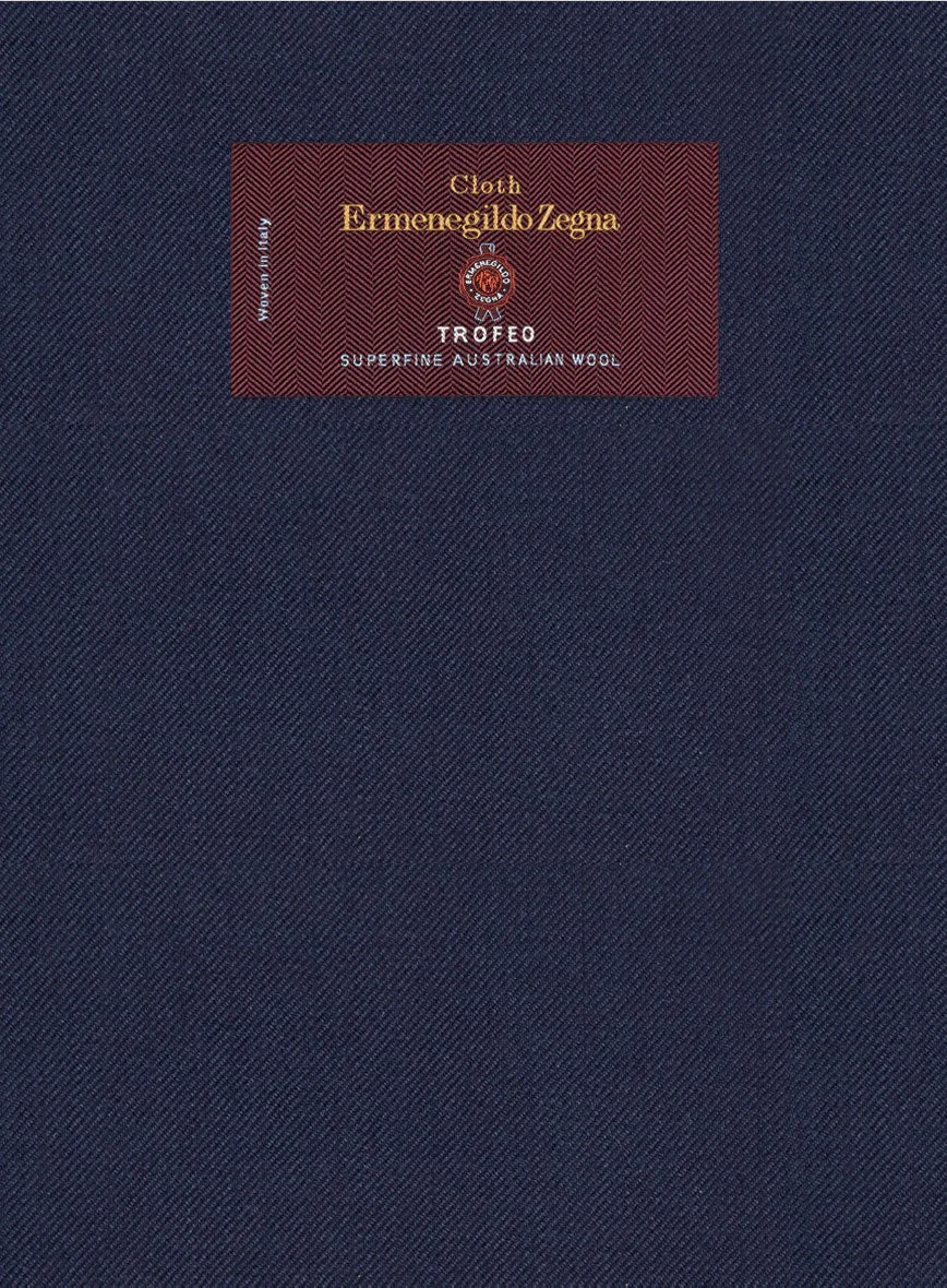 Lanificio Zegna Trofeo Ink Blue Wool Pants