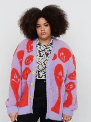Lava Lamp Fluffy Knit Cardigan