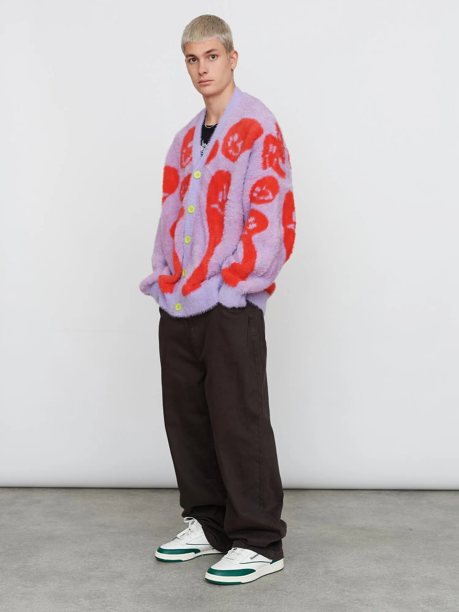Lava Lamp Fluffy Knit Cardigan