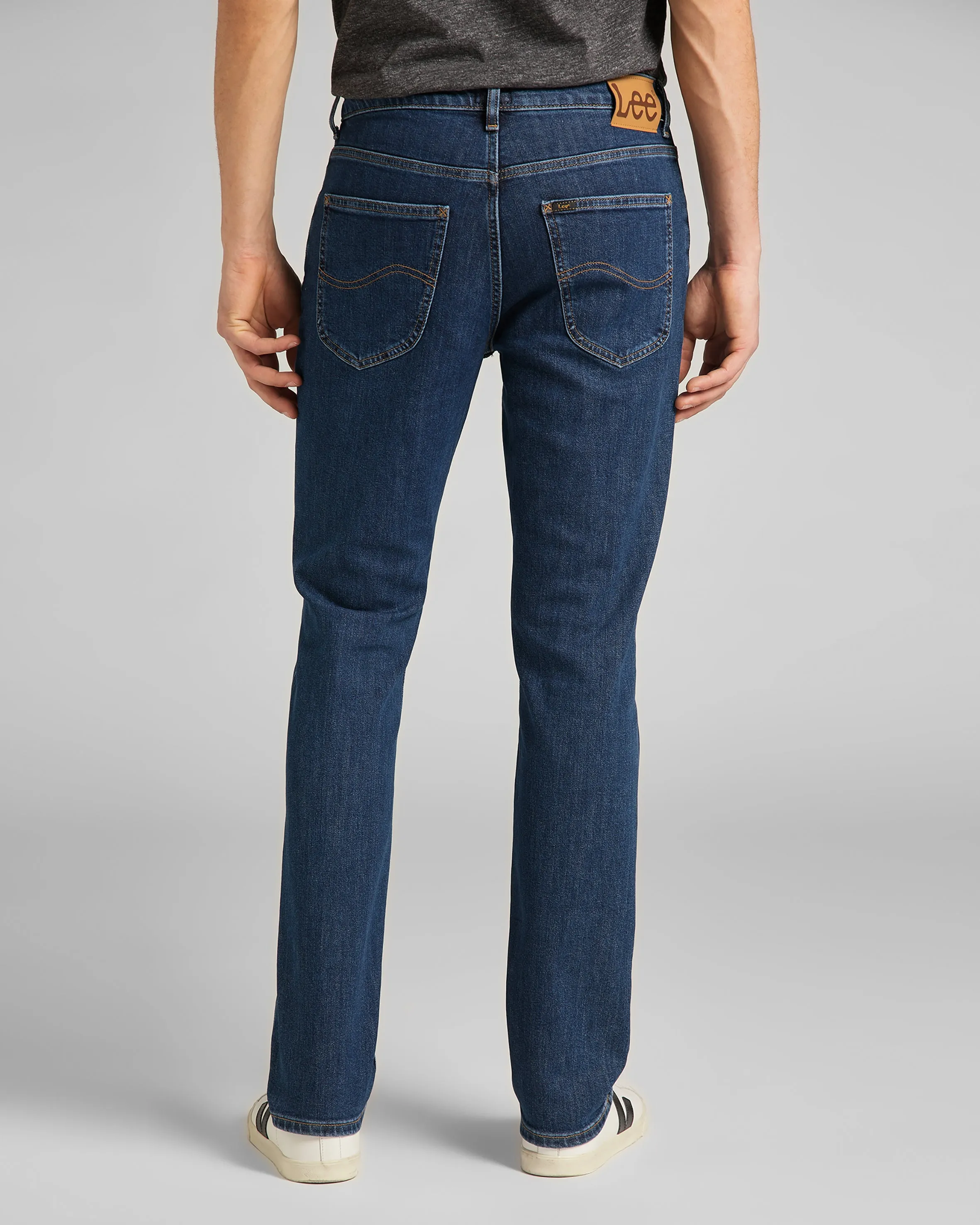 Lee Brooklyn Straight Regular Fit Mens Jeans - Dark Stonewash