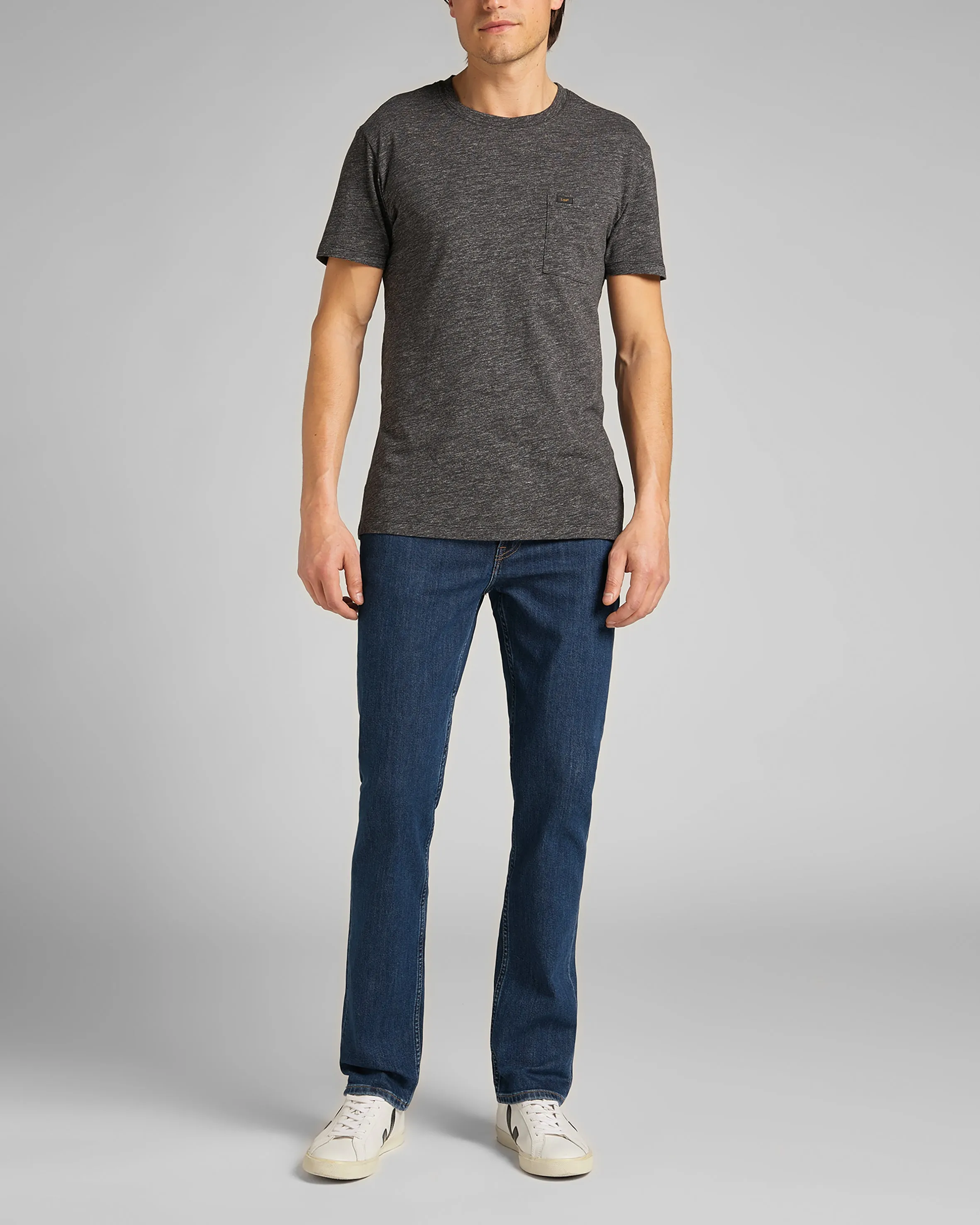 Lee Brooklyn Straight Regular Fit Mens Jeans - Dark Stonewash
