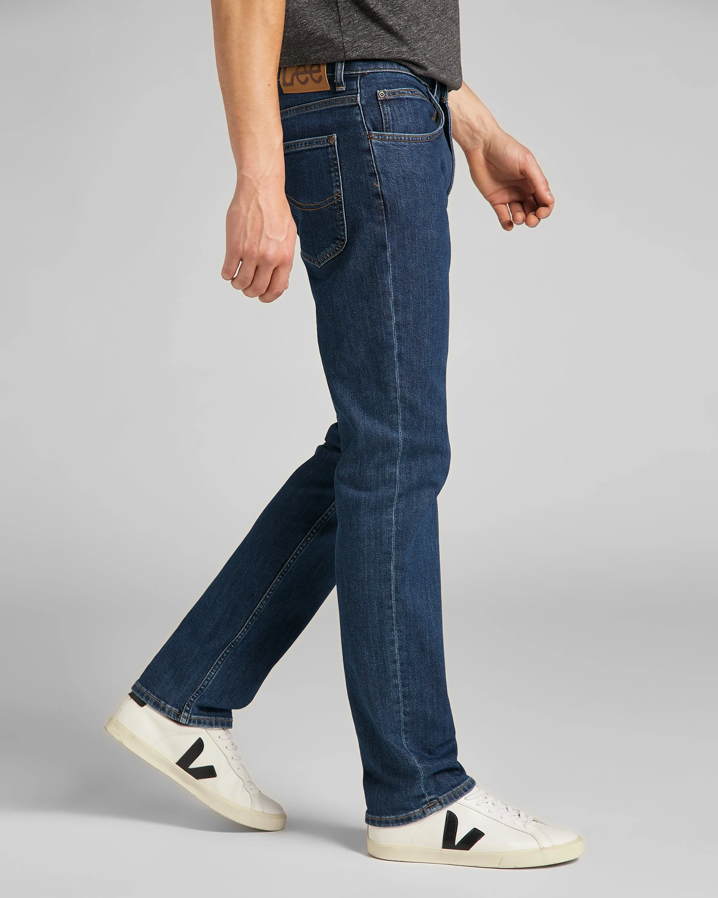 Lee Brooklyn Straight Regular Fit Mens Jeans - Dark Stonewash