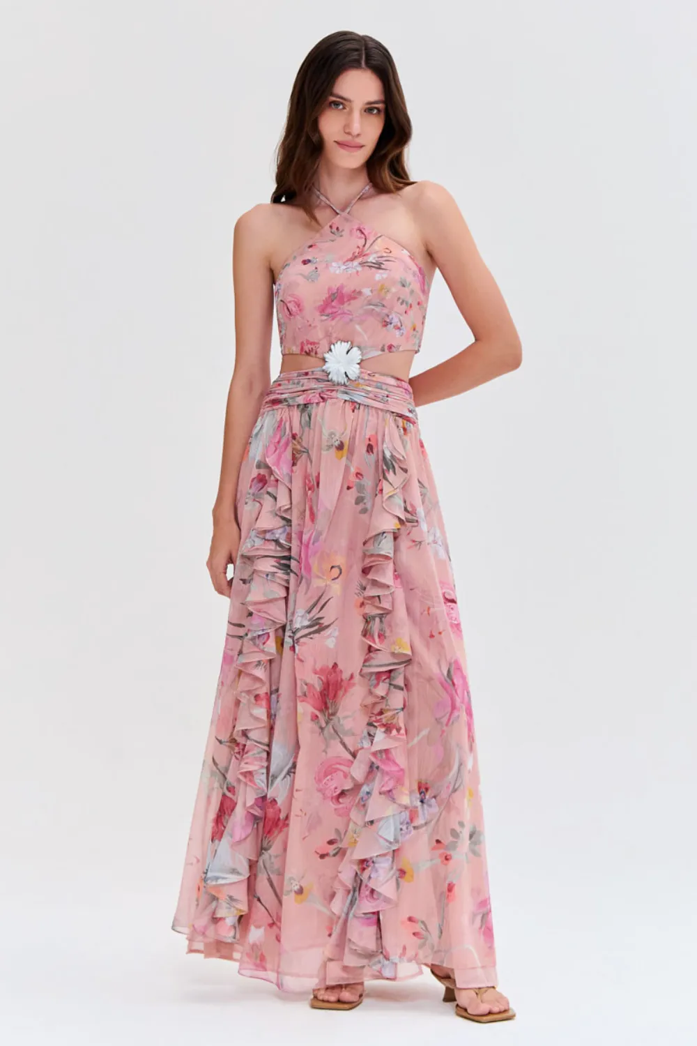 LILY FLOWER CUT OUT DRESS