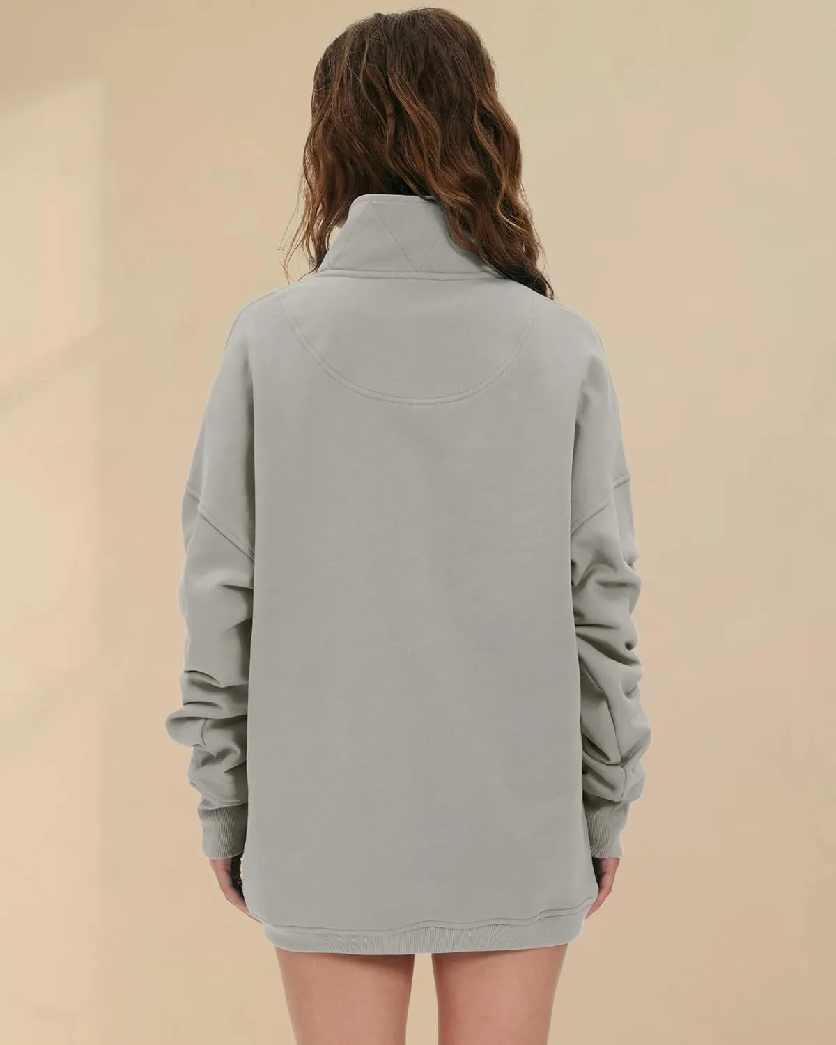Locachy Womens Casual Button Henley Neck Oversized Sweatshirt Long Sleeve Pullover Tops Outfits