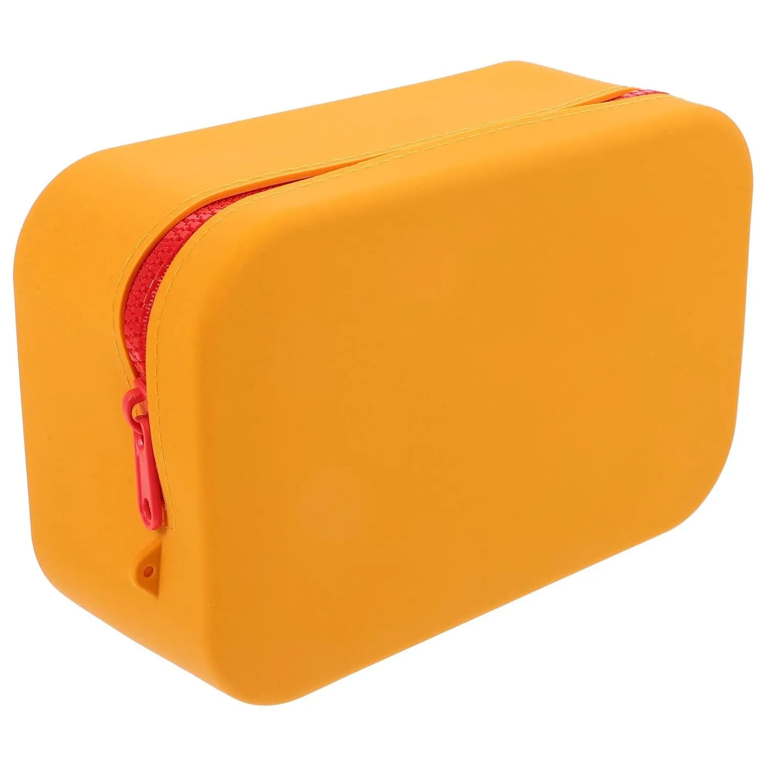 Makeup Bag Silicone Makeup Pouch Portable Travel Cosmetic Bag Tolietry Bag Makeup Brush Organizer for Home Travel Toiletries Gym Bathroom Organization Orange/284