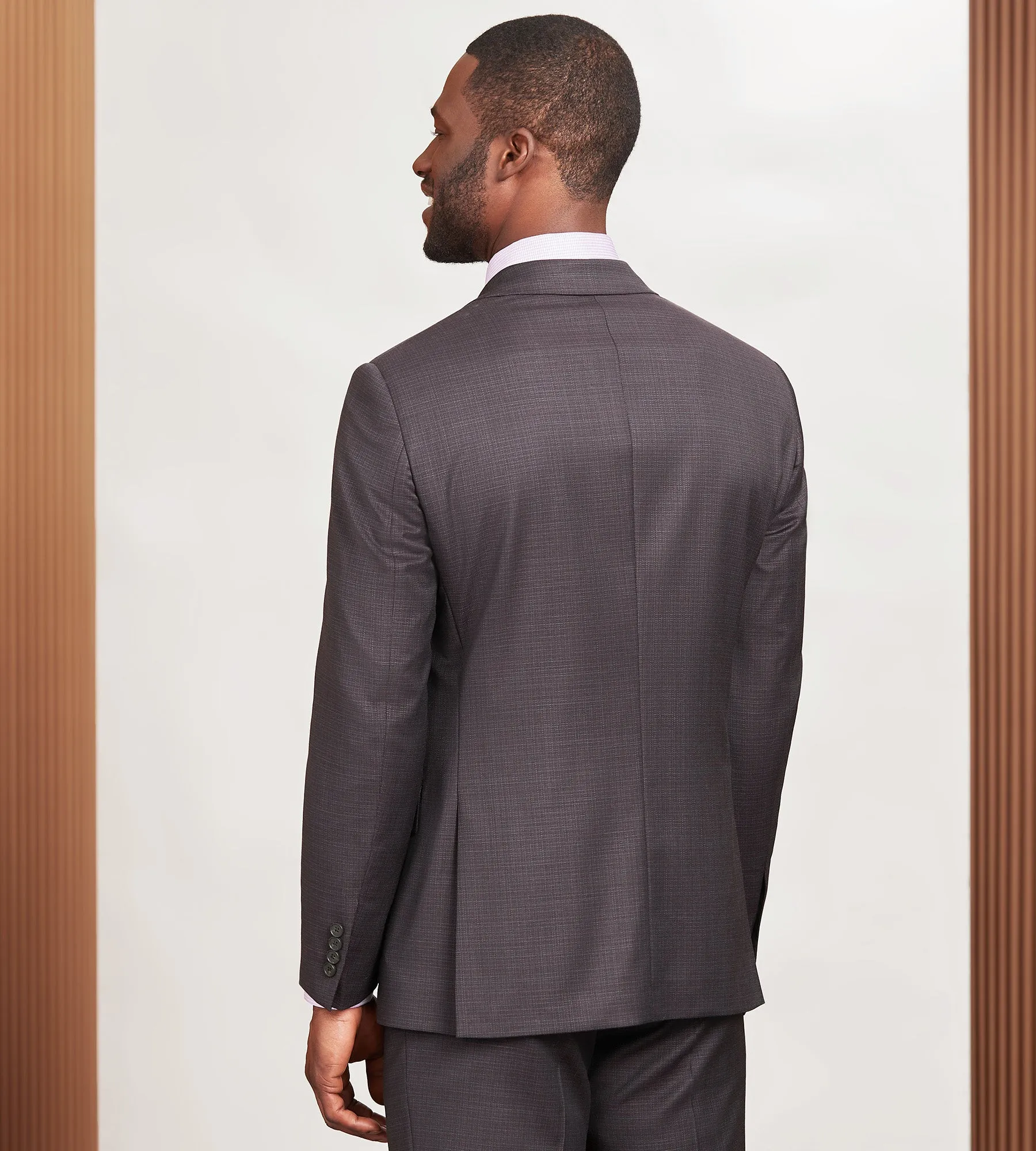 Modern Fit Burgundy Neat Suit