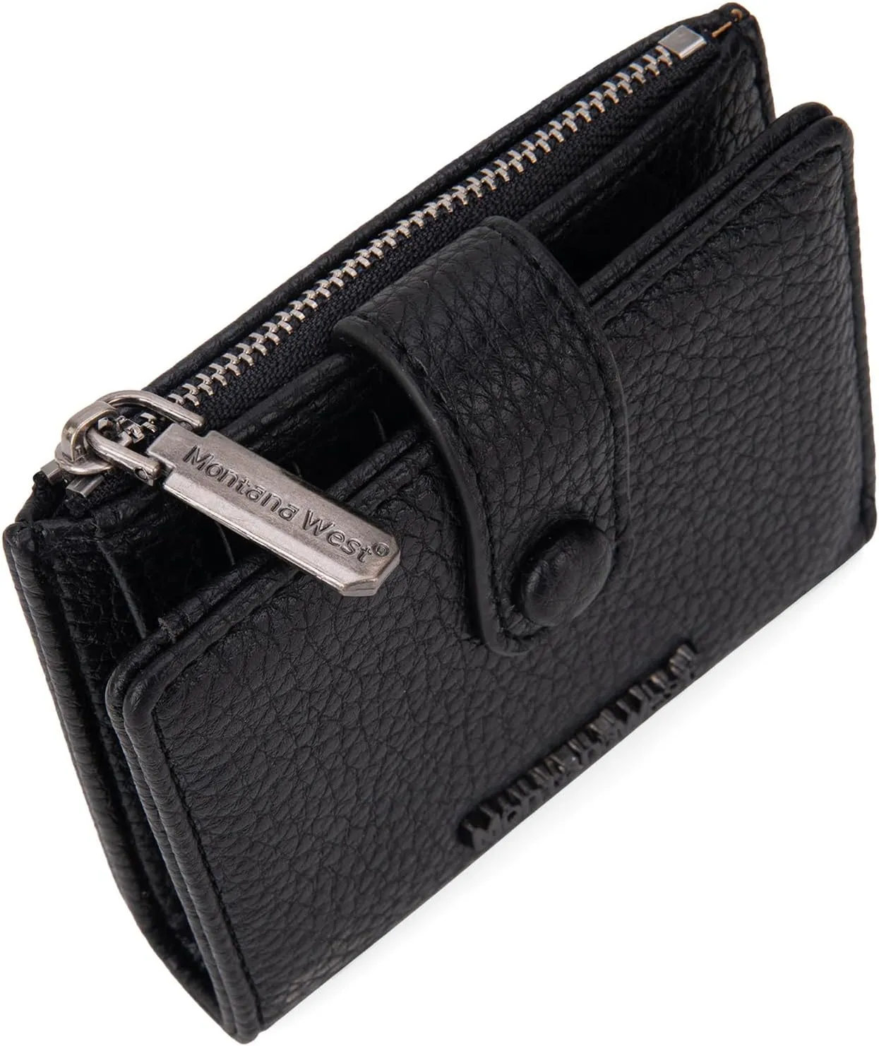 Montana West Women's Wallet Slim Bifold Card Holder RFID Blocking with Zipper Coin Pocket