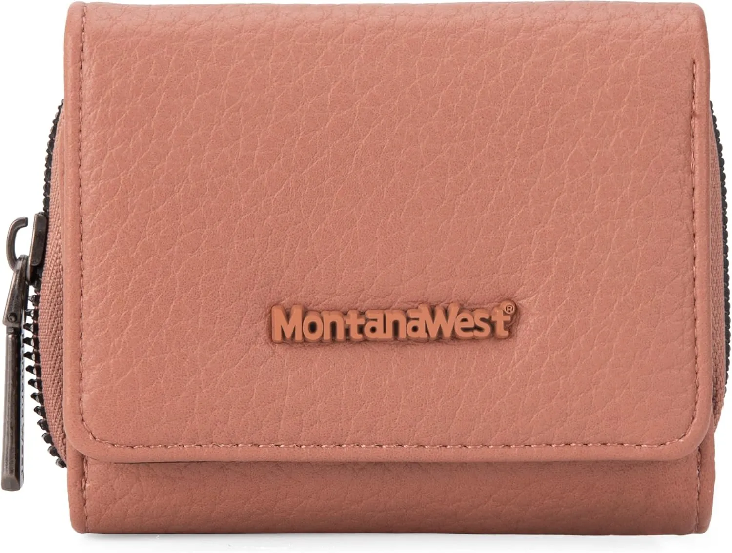 Montana West Women's Wallet Slim Trifold Card Holder RFID Blocking with Zipper Coin Pocket