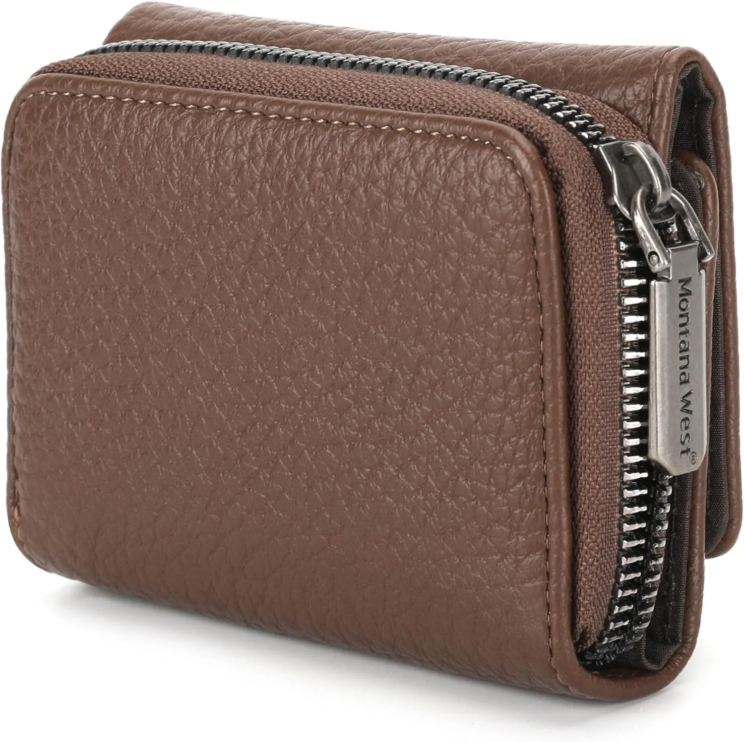 Montana West Women's Wallet Slim Trifold Card Holder RFID Blocking with Zipper Coin Pocket