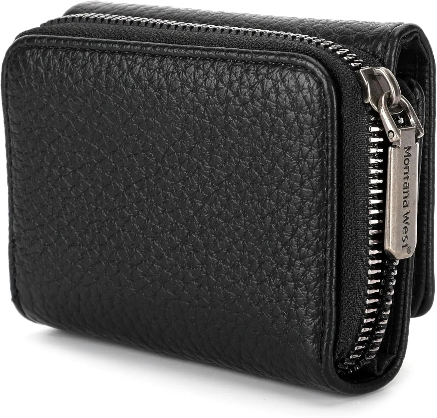Montana West Women's Wallet Slim Trifold Card Holder RFID Blocking with Zipper Coin Pocket