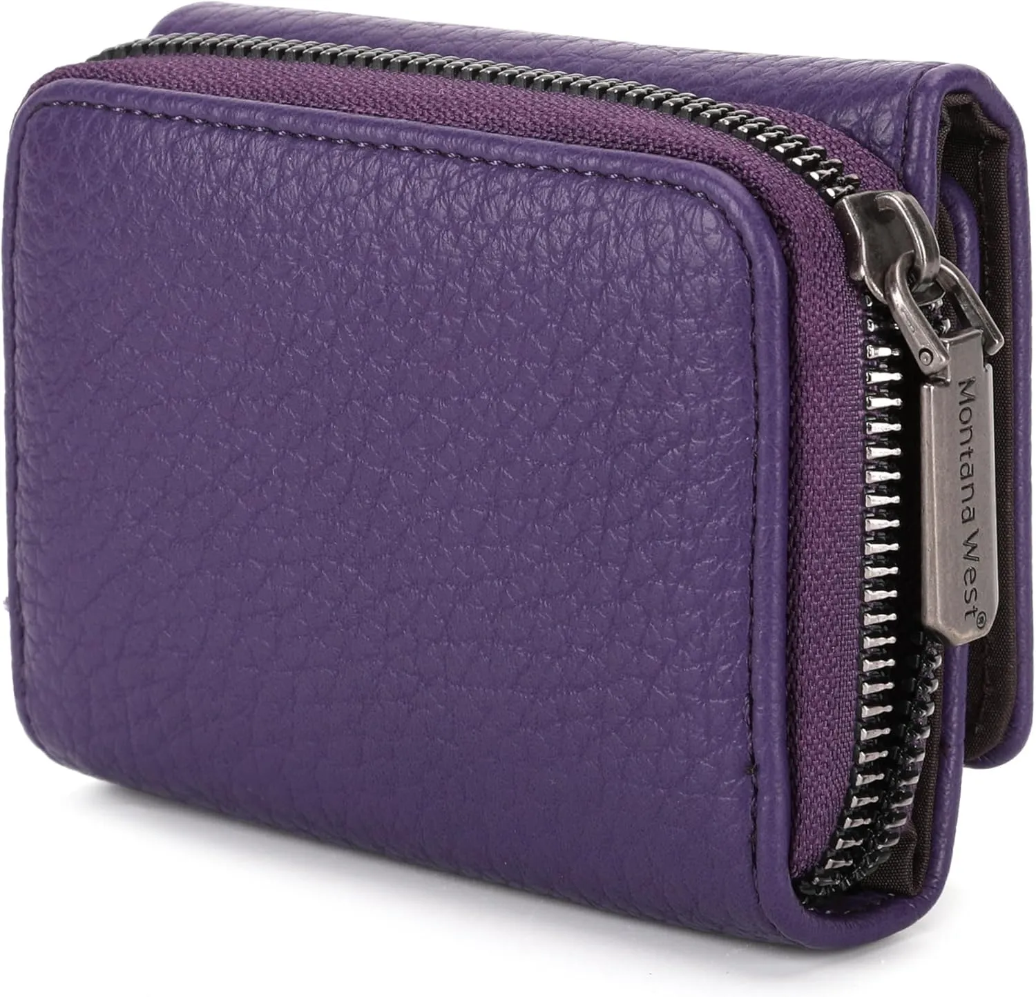 Montana West Women's Wallet Slim Trifold Card Holder RFID Blocking with Zipper Coin Pocket