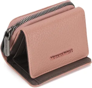 Montana West Women's Wallet Slim Trifold Card Holder RFID Blocking with Zipper Coin Pocket