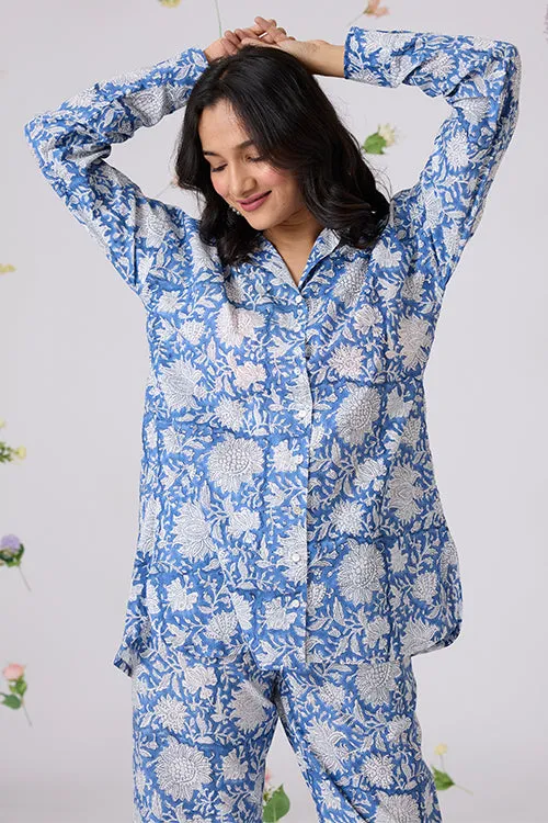 Okhai "Rainburst" Handblock Printed Pure Cotton Shirt