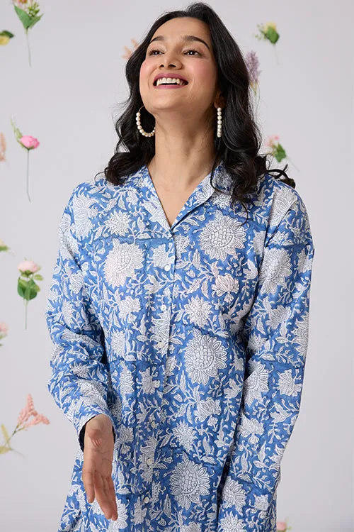 Okhai "Rainburst" Handblock Printed Pure Cotton Shirt