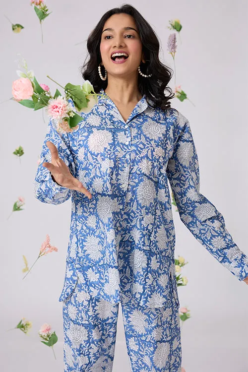 Okhai "Rainburst" Handblock Printed Pure Cotton Shirt